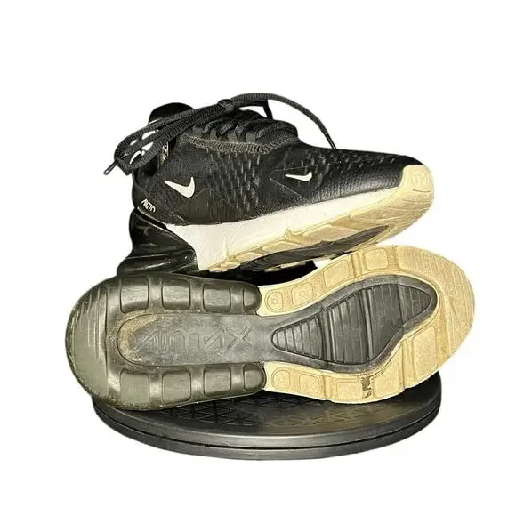 Nike Women's Air Max 270 Running Sneaker Shoes Size 7.5 Black White Trainers - Picture 5 of 6